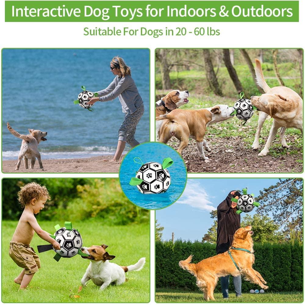 Interactive Dog Soccer Ball: Durable, Soft, And Engaging Pet Toy